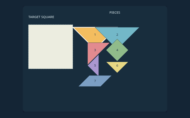 Tangram game board
